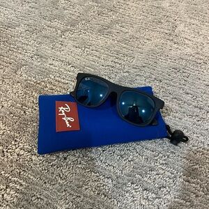 Ray-Ban Gray Frames with Reflective Blue Lenses